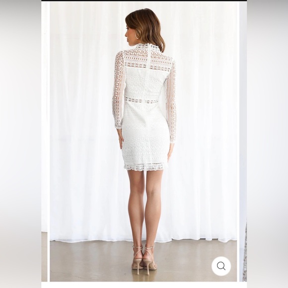 JAUS AURORA LACE DRESS - WHITE SZ 6 - Picture 3 of 10